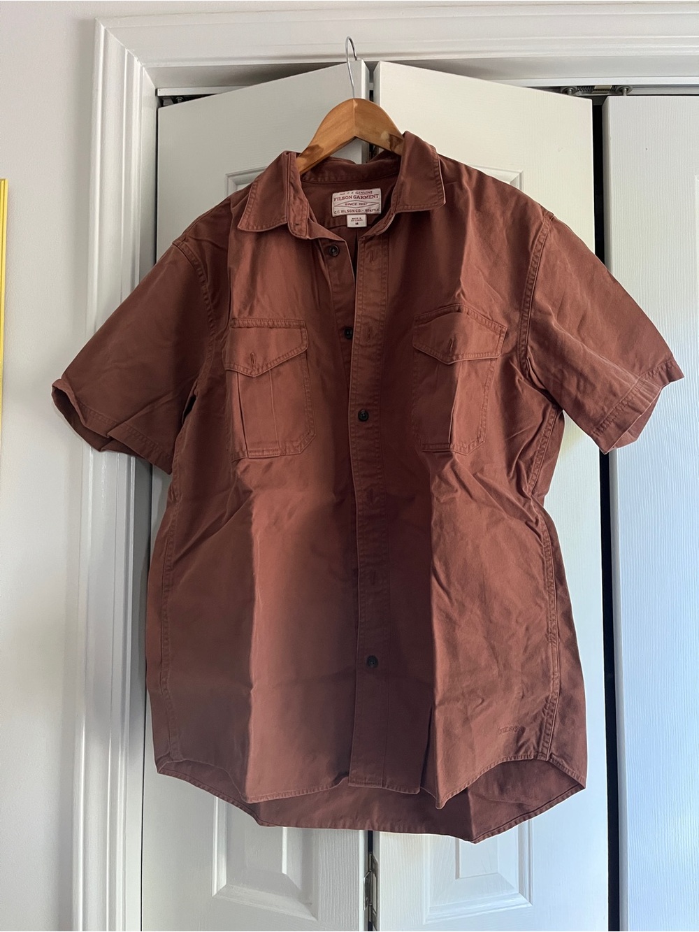 Filson Rust-Brown Short Sleeve Shirt